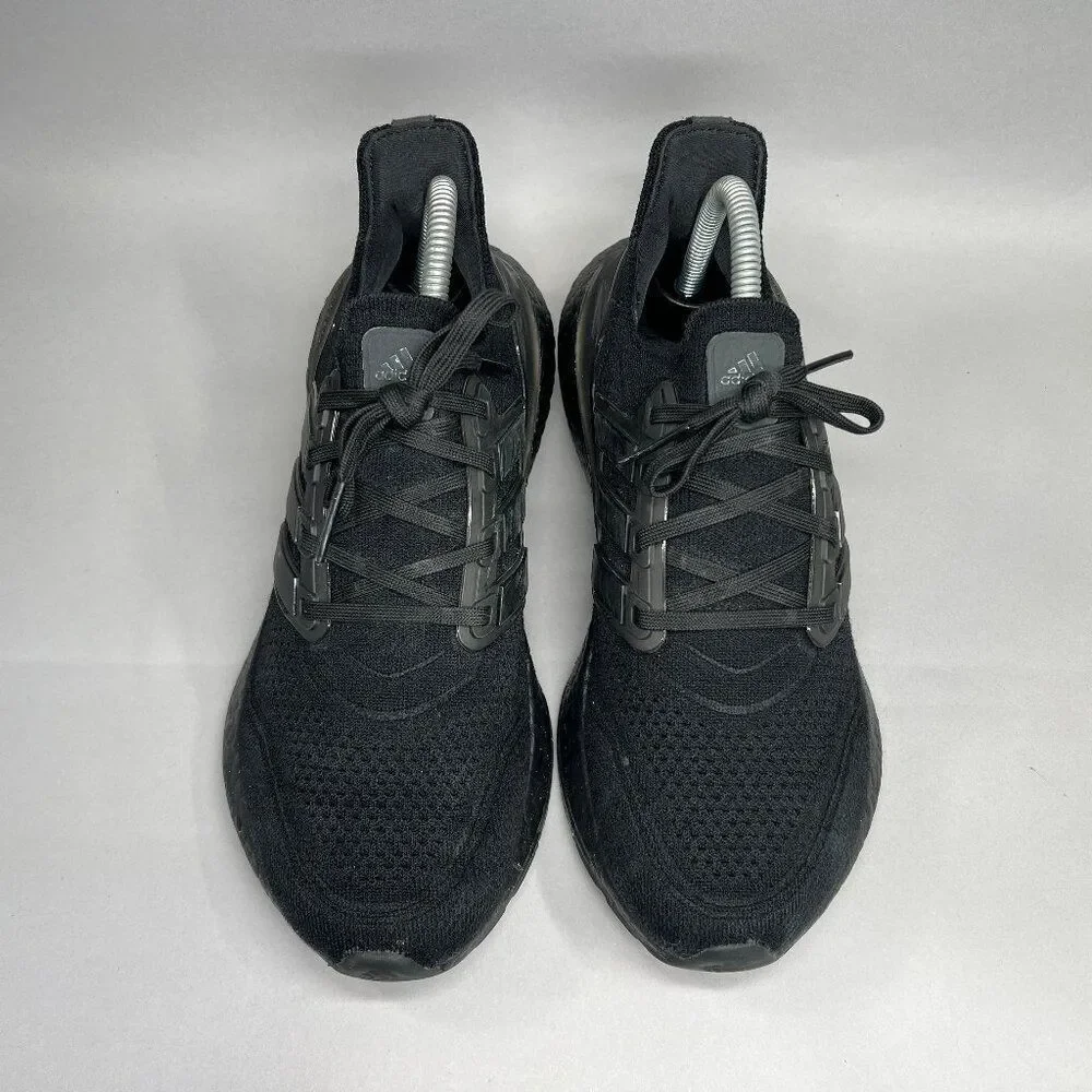 Adidas Ultraboost 21 Shoes Men's‎ Size 8 Triple Black Athletic Running Sneakers